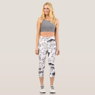 Leggings Capri Graffiti mignon : Doodle Art Set.