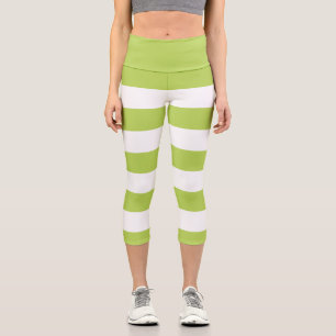 Leggings Capri Grandes Tailles Vertes, Grandes Tailles Blanches,