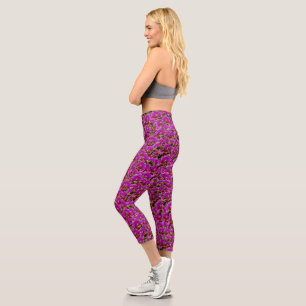 Leggings Capri Grappes radieuses : La Symphonie de l'Orchidée Mag
