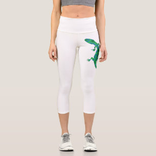 Leggings Capri Green Gecko