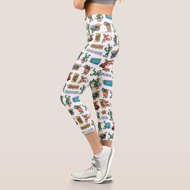 Leggings Capri Gremlins™ Sticker Fun Pattern (Gauche)