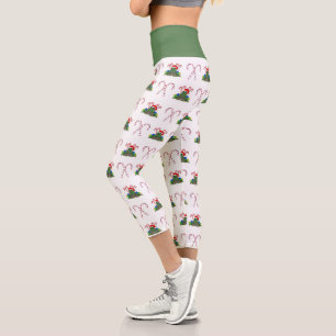 Leggings Capri Grenouille de Noël aux Sucres de canne