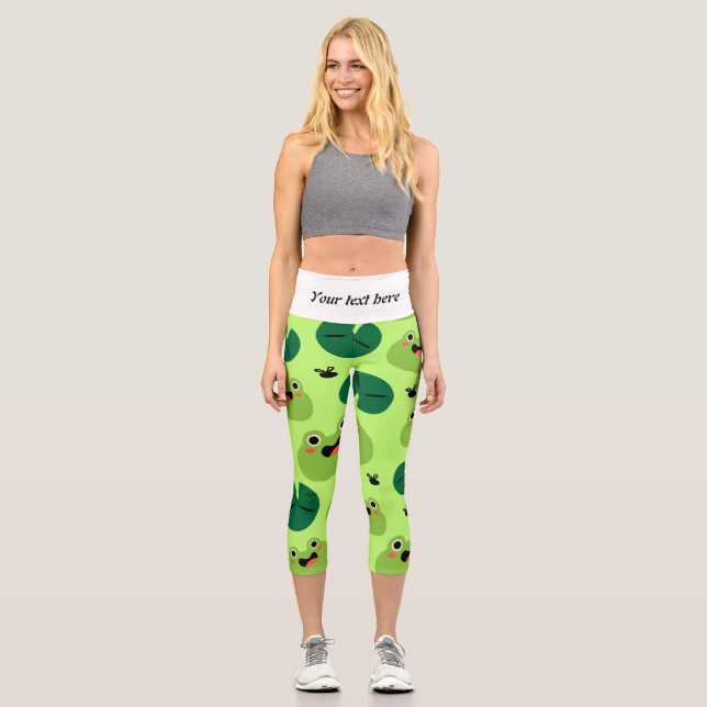 Leggings Capri Grenouille drôle (Recto)