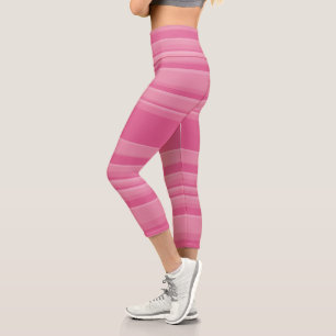 Leggings Capri Grilles complexes en rose