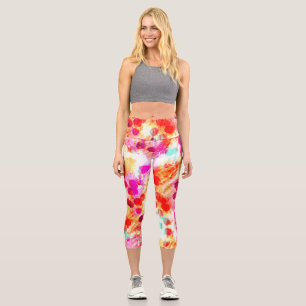 Leggings Capri Grunge couleur point texture arrière - plan