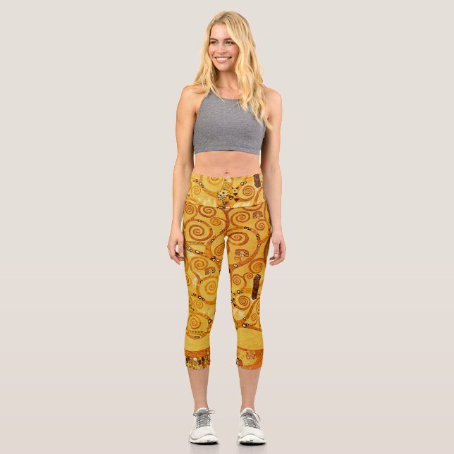 Leggings Capri Gustav Klimt Arbre de Vie : Symboliste Art Nouveau (Recto)