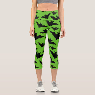 Leggings Capri Halloween chauves-chauves-souris cool éffrayant mo