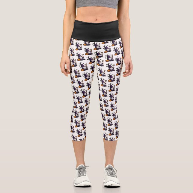 Leggings Capri Halloween Gnome High Waisted Capris (Recto)