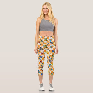Leggings Capri Halloween rue Sésame À damiers Motif