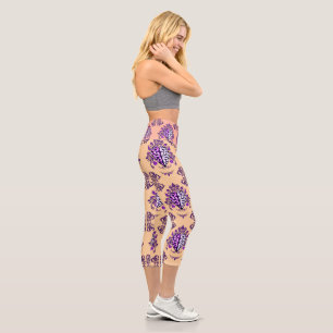 Leggings Capri Harmonie mentale - Fusion de cerveau-coeur ornemen