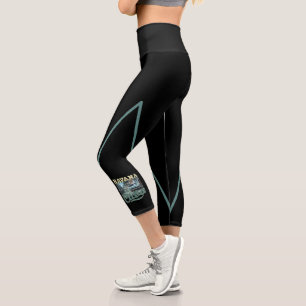 Leggings Capri Havana Cuba Graffiti Street Art - Love Habana