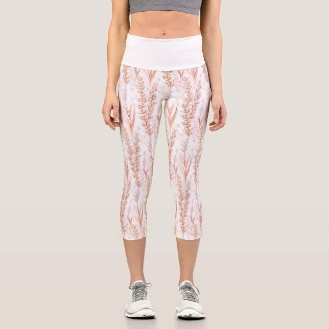 Leggings Capri Herbes et fleurs des steppes (Recto)