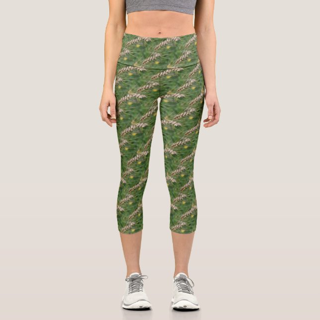 Leggings Capri Herbes séchées Motif de la nature (Recto)
