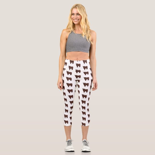 Leggings Capri Highland cow (Recto)