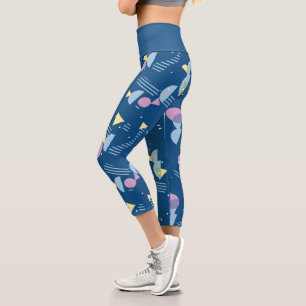 Leggings Capri Hip Moderne Abstrait Géométrique les années 50 Mot