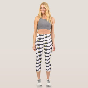 Leggings Capri Illustration de cartoon de têtard mignon et amusan