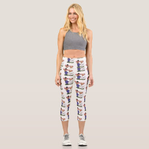Leggings Capri Illustration de dessin animé d'un couple de souris