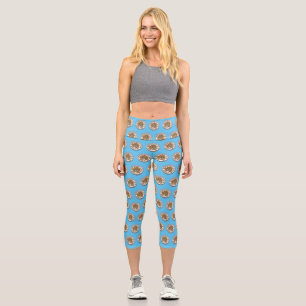 Leggings Capri Illustration de dessin sur les céréales