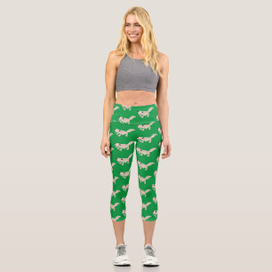 Leggings Capri Illustration de gecko tan tan mignon