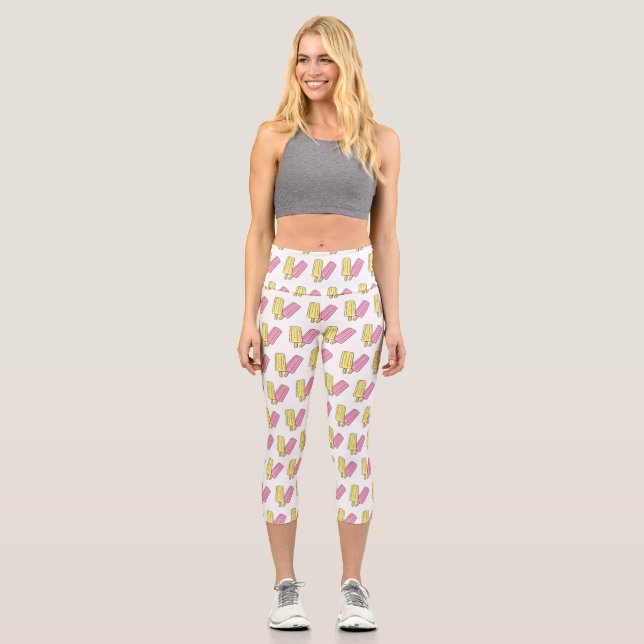 Leggings Capri Illustration de Ice pop (Recto)