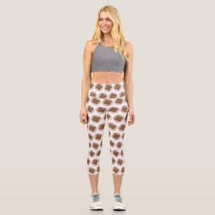 Leggings Capri Illustration du cookie de puce à chocolat
