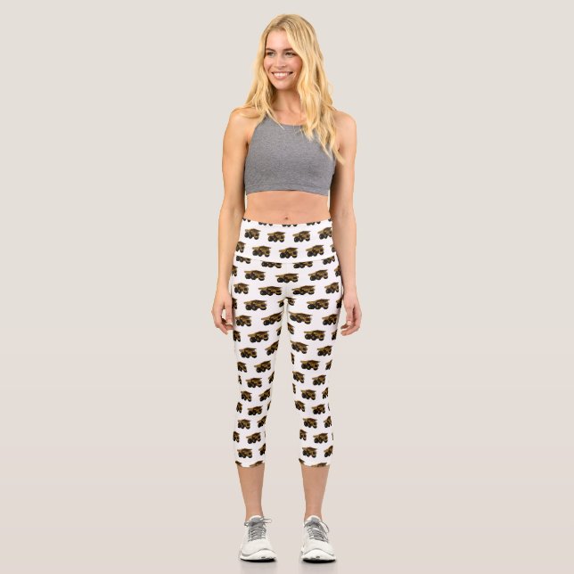 Leggings Capri Illustration d'un camion à grande échelle (Recto)