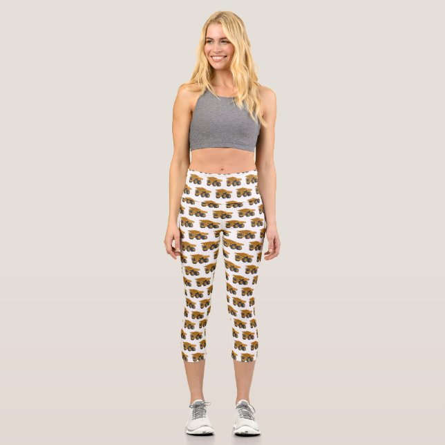 Leggings Capri Illustration d'un camion à grande échelle (Recto)
