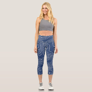 Leggings Capri Impression topographique biologique de la ligne te