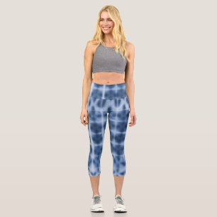Leggings Capri Indigo Shibori