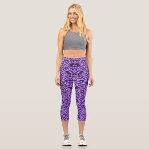 Leggings Capri Indonésien Batik Motif Megamendung Nuages pourpres