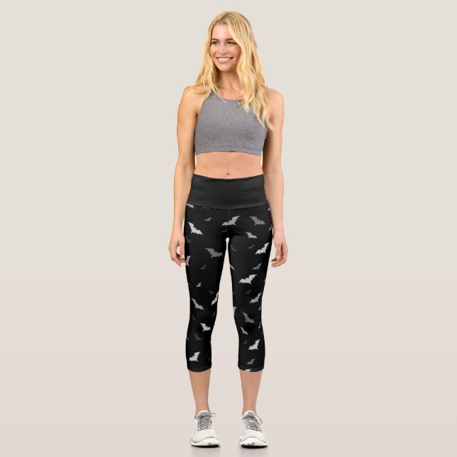 Leggings Capri 🦇 Jambes de chauves-souris vampires gothiques (Recto)
