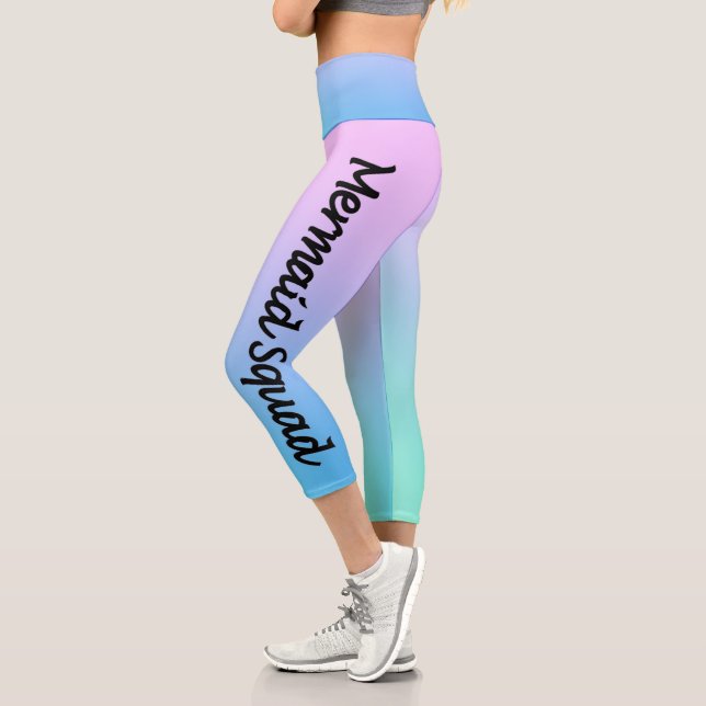 Leggings Capri Jambes de l'équipe de sirène Capri (Gauche)