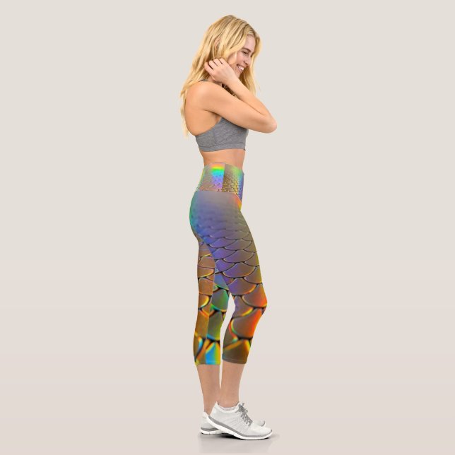 Leggings Capri Jambes de sirène arc-en-ciel Capri (Droite)