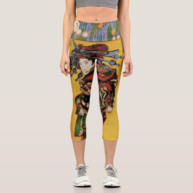 Leggings Capri Japonais Courtesan Oiran par Vincent van Gogh (Recto)