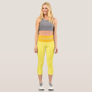 LEGGINGS CAPRI JEANIE DEE "LIMONADE" - TAILLE HAUTE PERSONNALISÉE