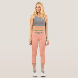 LEGGINGS CAPRI JEANIE DEE "PEACH" - PANTALON CAPRI HAUT
