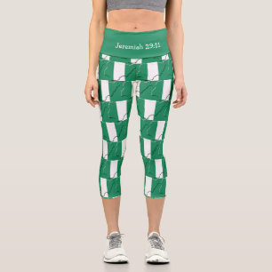 Leggings Capri Jérémie 29:11   Patriotique   DRAPEAU NIGERIA