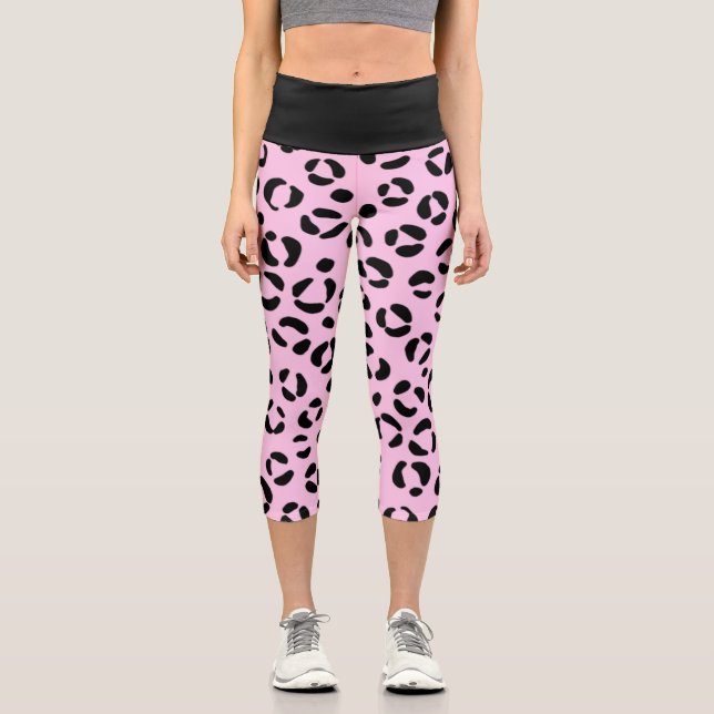 Leggings Capri Joli en Poster de animal rose (Recto)