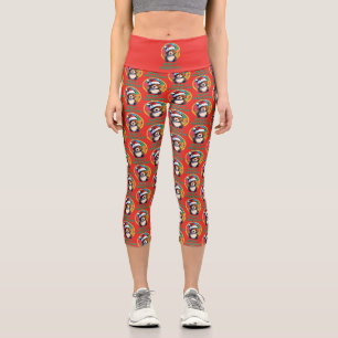 Leggings Capri Jolie adorable Kawaii Chibi Ours de Noël
