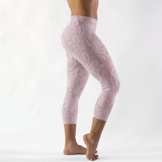 Leggings Capri Jolie dentelle rose look Delicy (Créateur téléchargé)