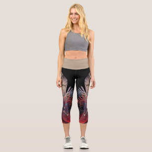 Leggings Capri Jonglage Abstrait Moderne Fantaisie Art Fractal
