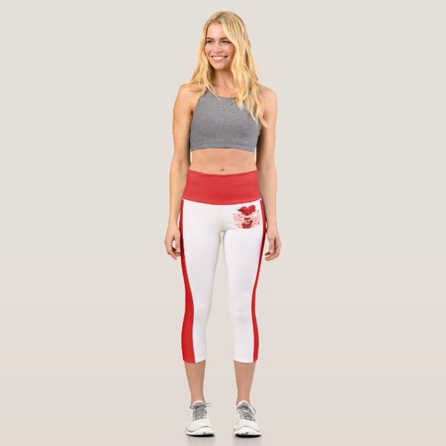 Leggings Capri Joyeuse Saint-Valentin (Recto)