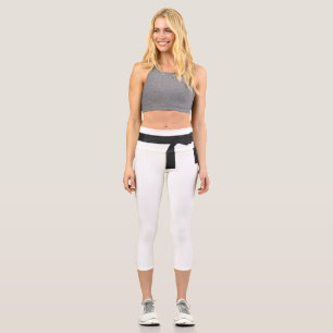 Leggings Capri Karate Judo Black Belt Amusant