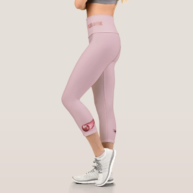Leggings Capri Killer Dink Flaming Rose Gold Pink Pickleball Life (Gauche)