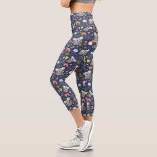 Leggings Capri Koala Rainbow Love Motif