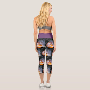 Leggings Capri La tête de citrouille du cavalier sans tête est en