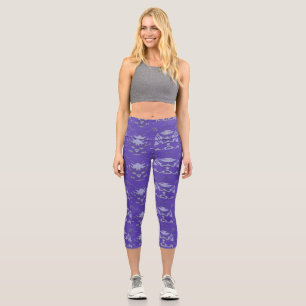 Leggings Capri Lavande et Motif à cône périphérique