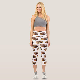 Leggings Capri Le donut décadent de SlipperyJoe's recouvert d'une