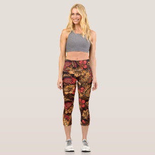 Leggings Capri Le dragon japonais koi motif.