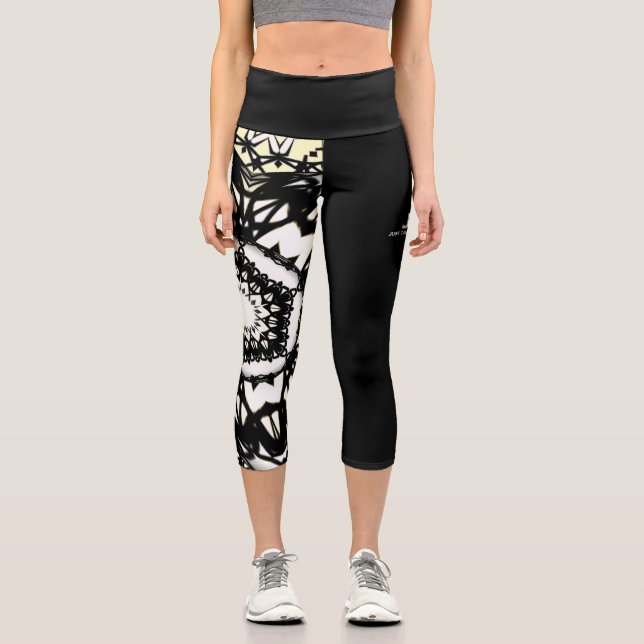 Leggings Capri Le kaléidoscope du premier volume, art neuf (Recto)